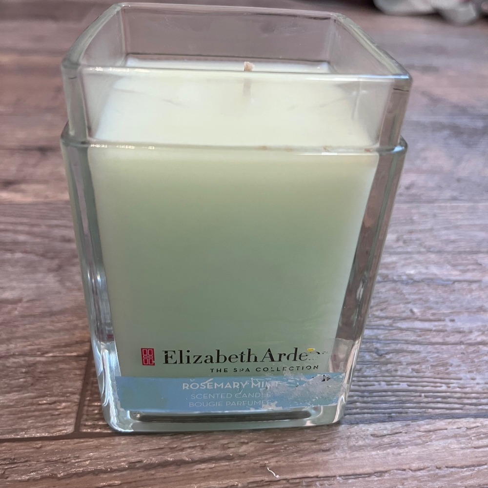 Elizabeth Arden The Spa Collection Rosemary Mint Scented Candle 12oz Glass Jar